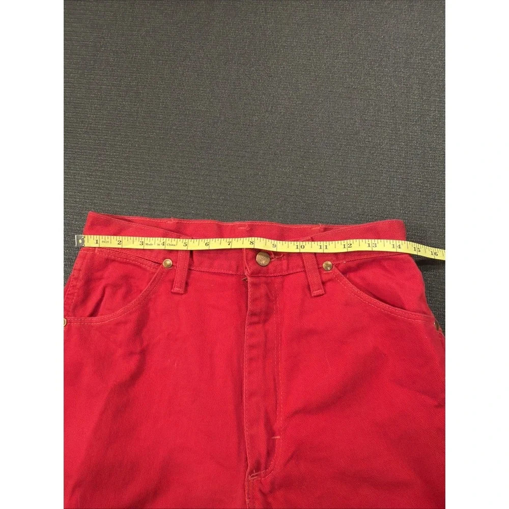 NEW VTG Wrangler Jeans Womens Cowboy Cut Red High Rise 90s 14MWZ Size 11x34 USA‎
